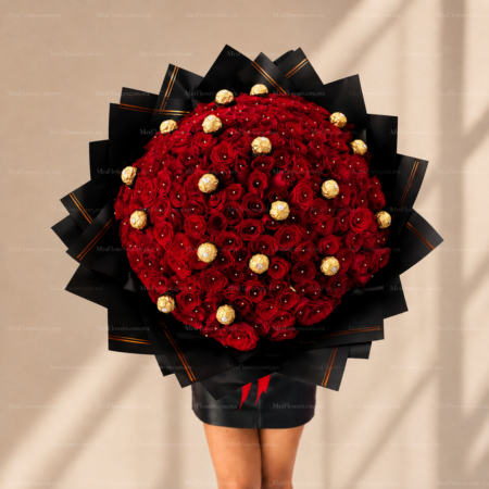 Ramo de 200 Rosas y 24 Ferrero Ramo de 200 Rosas y 24 Ferrero