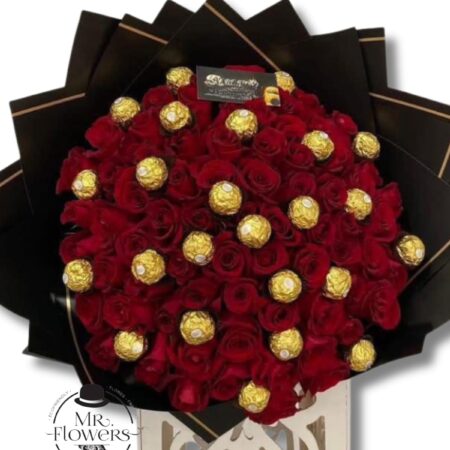 Ramo de 200 Rosas y 24 Ferrero