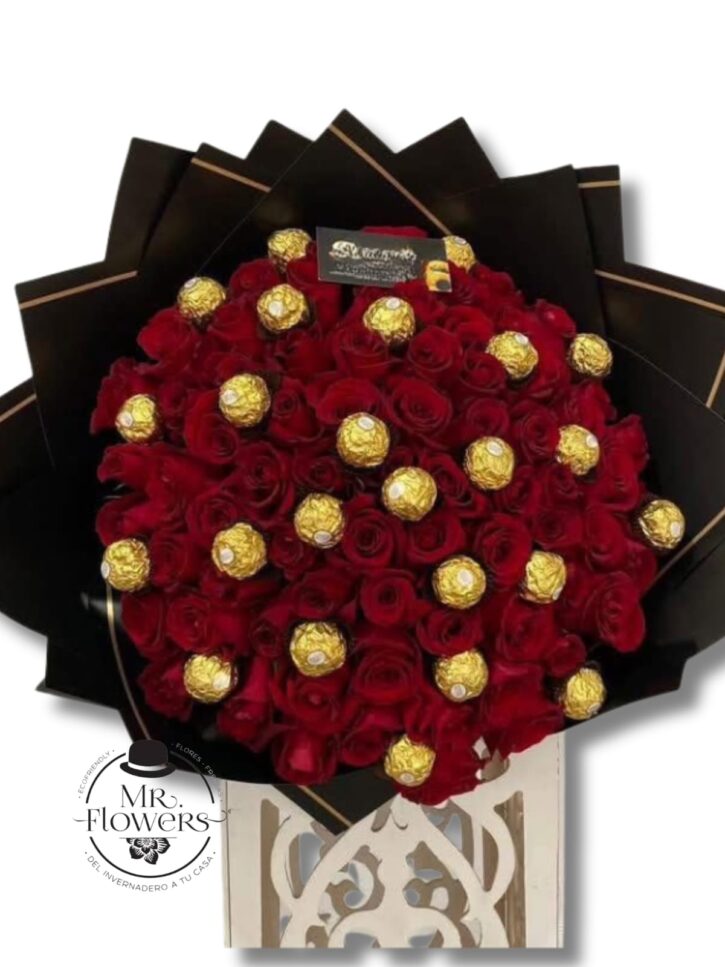 Ramo de 200 Rosas y 24 Ferrero Ramo de 200 Rosas y 24 Ferrero