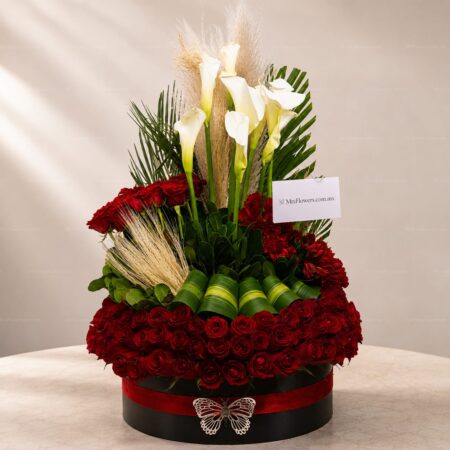 Arreglo de Rosas Rojas y Alcatraces