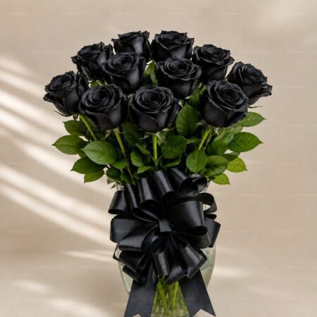 Jarron 24 Rosas Negras