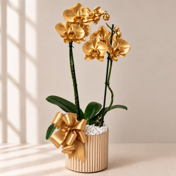 Orquídea Dorada Doble